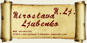 Miroslava Ljubenko vizit kartica